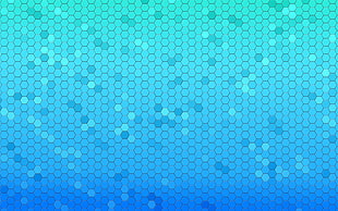 blue pixel digital wallpaper